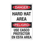 Danger Hard Hat Area / Bilingual Sign
